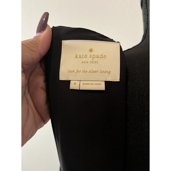 Kate Spade New York Women's Black /Pink Scallop Sleeveless Adorable Dress Size 8 - Picture 4 of 14